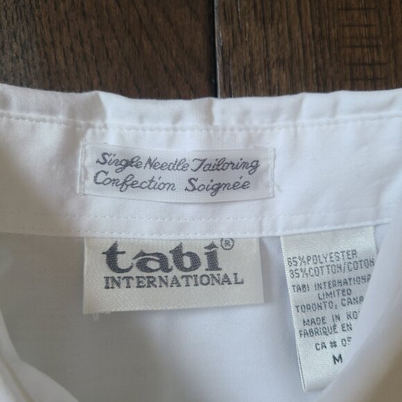 Vintage 90s Tabi International Button Down Shirt - Pink Rose Bouquet Embroidery - Picture 4 of 6